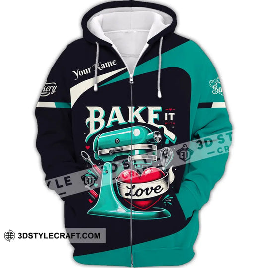 Unisex Shirt, Custom Name Bakery Shirt, Bakery Shop T-Shirt, Bakery Chef Polo Long Sleeve, Bakery Gift style option 3