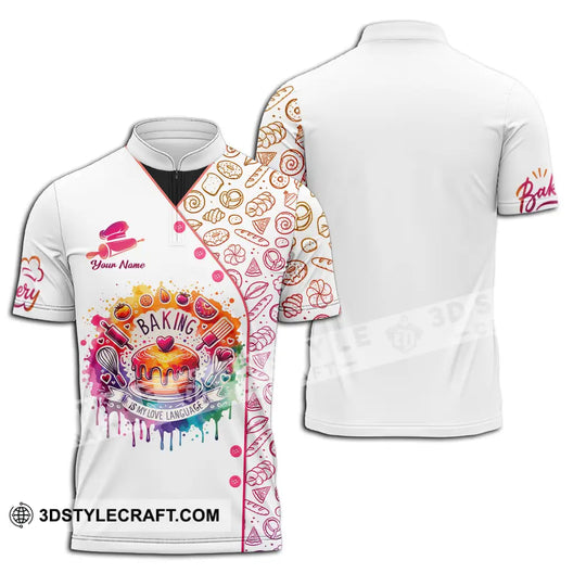 Unisex Shirt - Custom Name Shirt Baking Is My Love Language style option 2