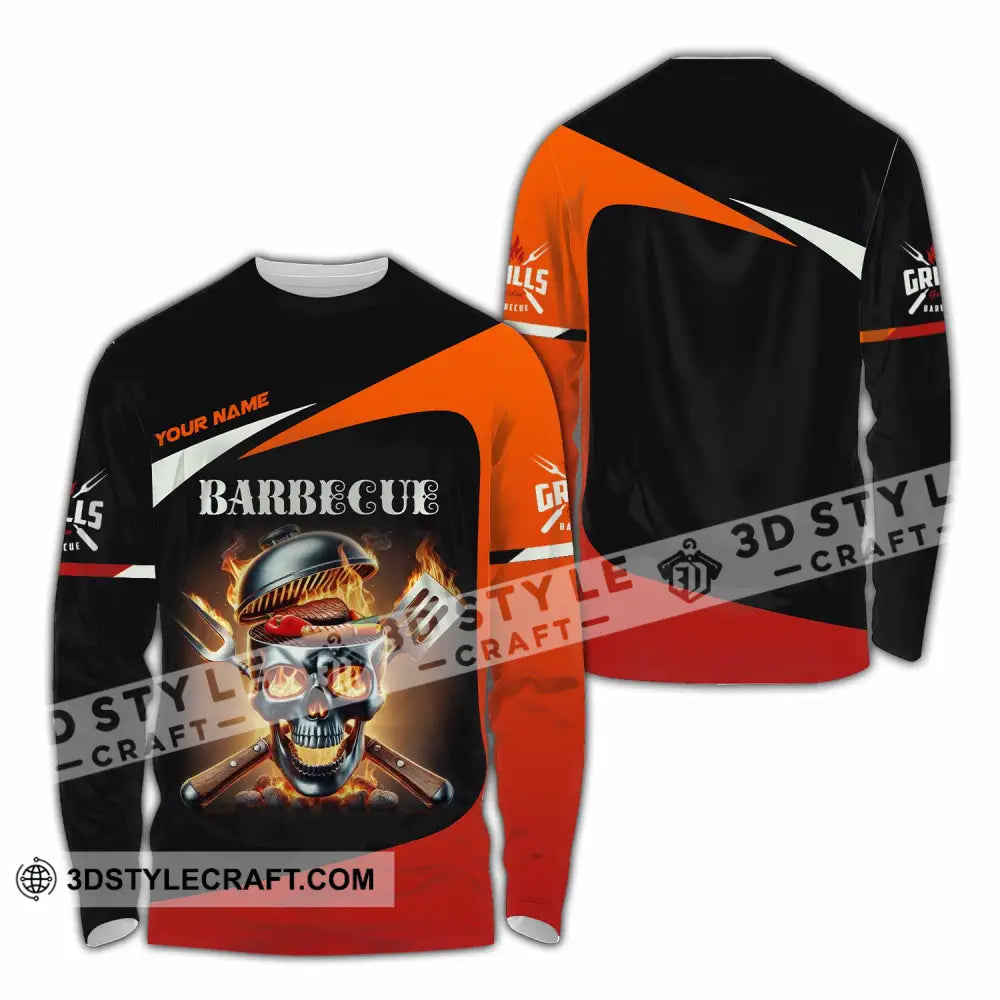 Unisex Shirt Custom Name Barbecue Love Long Sleeve / S T-Shirt