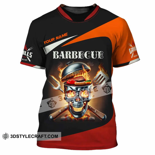 Unisex Shirt, Custom Name Barbecue Shirt, Barbecue Love Long Sleeve Shirt style option 2