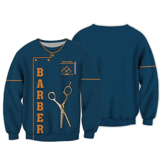 Unisex Shirt, Custom Name Barber Shirt, Shirt For Hairstylists style option 3