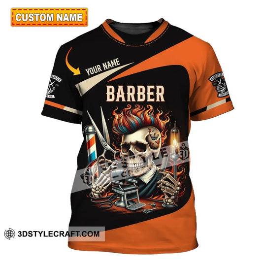 Unisex Shirt, Custom Name Barber Shirt, Barber Polo Long Sleeve, Barber Shop Uniform style option 1