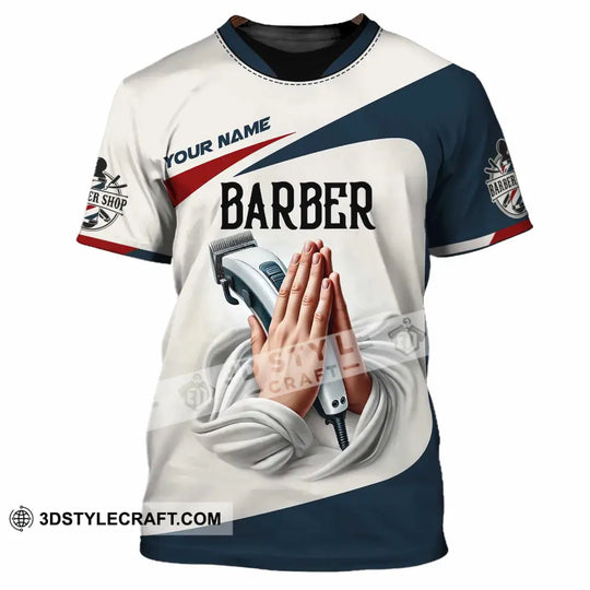 Unisex Shirt, Custom Name Barber Shirt, Barber Shop T-Shirt style option 2