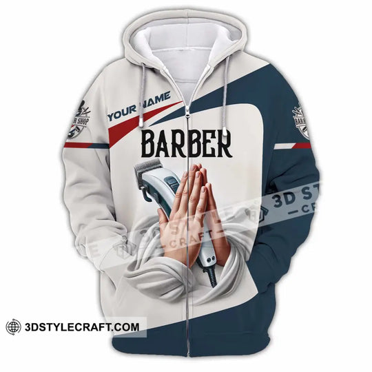 Unisex Shirt, Custom Name Barber Shirt, Barber Shop T-Shirt style option 3