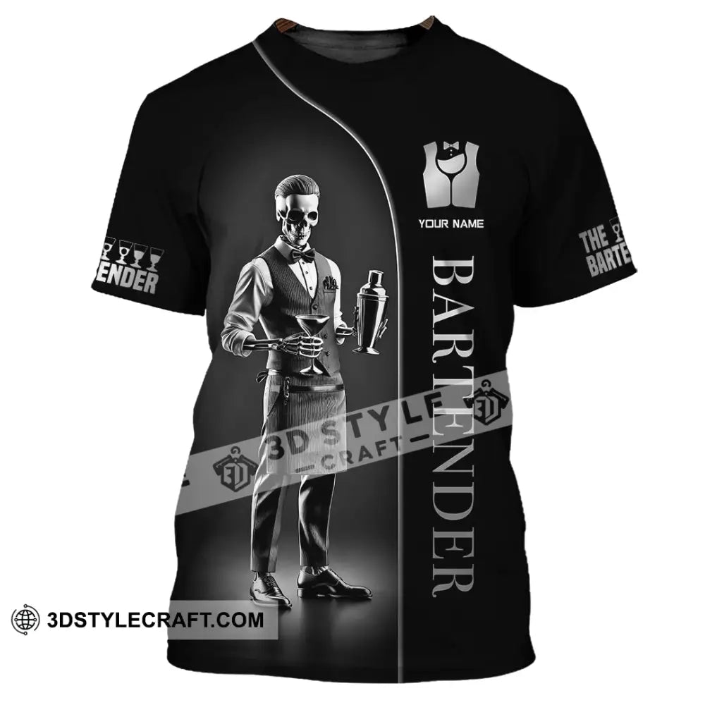 Unisex Shirt Custom Name Bartender Gift For T-Shirt / S T-Shirt