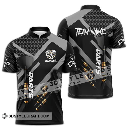 Unisex Shirt - Custom Name Basic Shirt, Black Darts Player style option 2