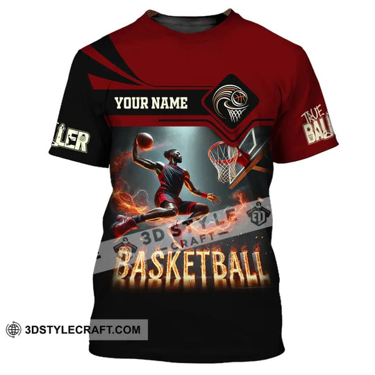 Unisex Shirt, Custom Name Basketball Shirt, Basketball Polo Long Sleeve, Basketball Love T-Shirt style option 2