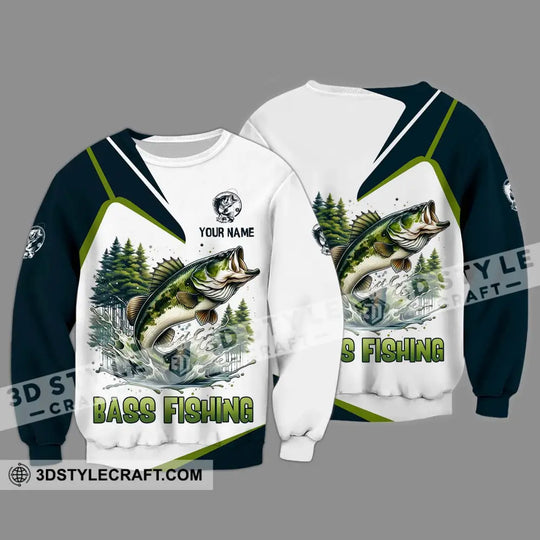 Unisex Shirt - Custom Name Bass Fishing Shirt, Lake In The Forest style option 4