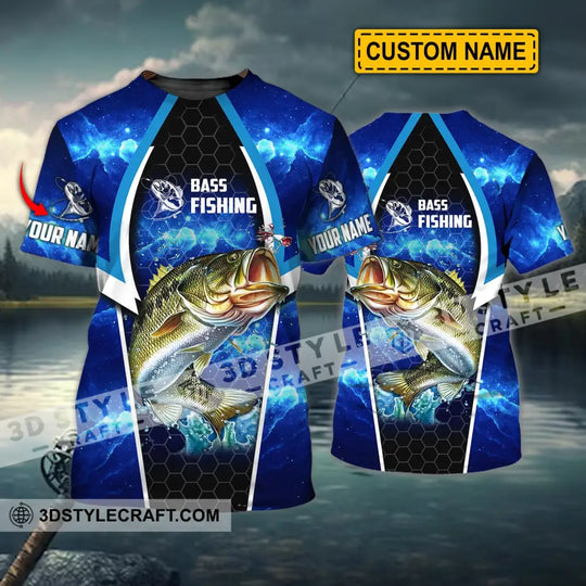 Unisex Shirt - Custom Name Bass Fishing Shirt style option 1