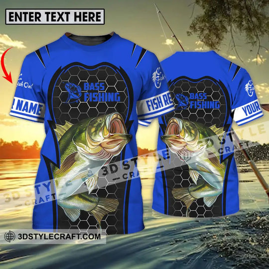 Unisex Shirt - Custom Name Bass Fishing Shirt style option 1
