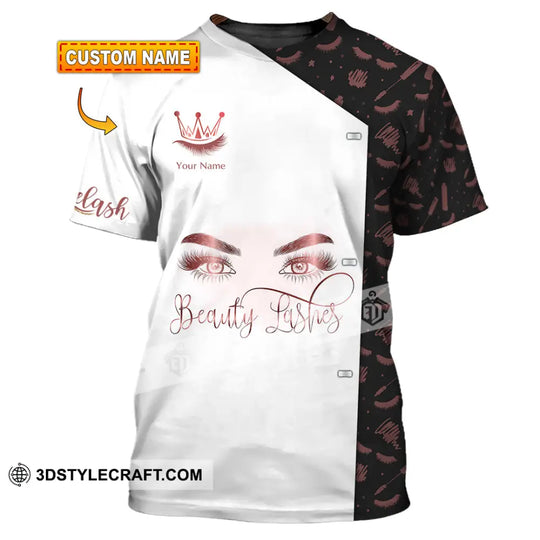 Unisex Shirt - Custom Name Beauty Lashes Shirt style option 1
