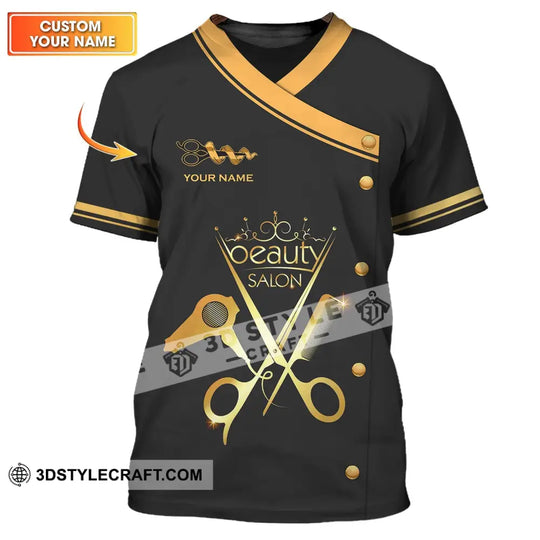 Unisex Shirt - Custom Name Shirt - Beauty Salon, Gift For Hairdresser style option 1