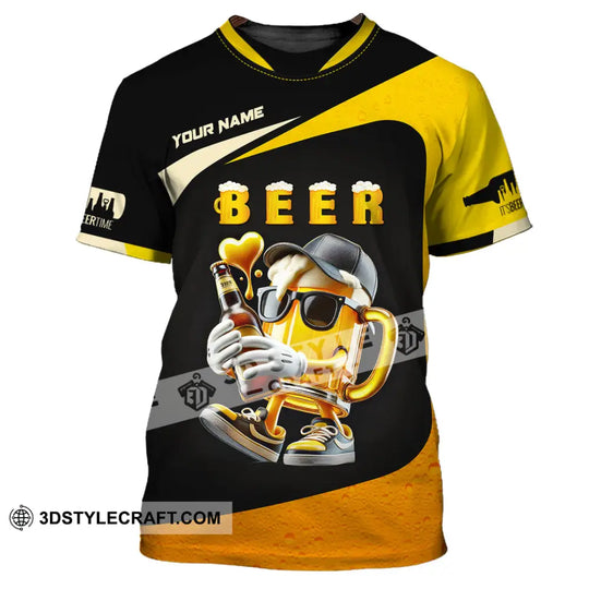 Unisex Shirt, Custom Name Beer Shirt, Beer Polo Long Sleeve Shirt style option 3
