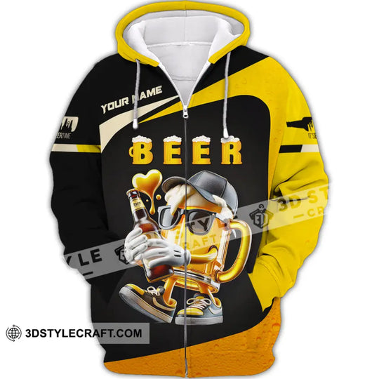 Unisex Shirt, Custom Name Beer Shirt, Beer Polo Long Sleeve Shirt style option 2