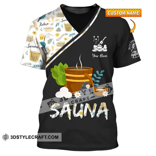 Unisex Shirt - Custom Name Shirt Best Sauna Relax style option 1