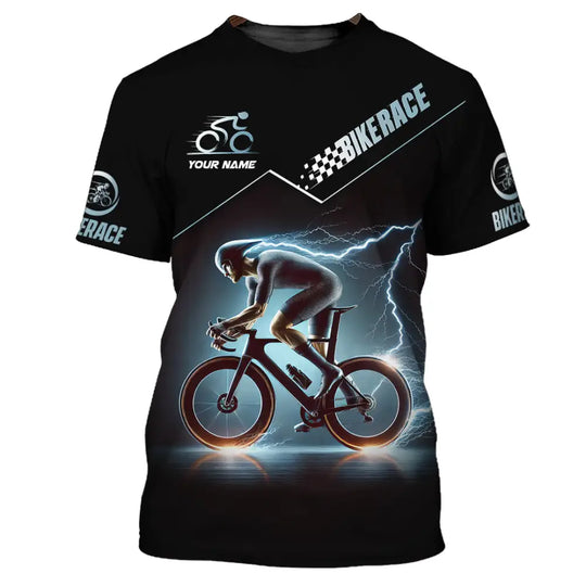 Unisex Shirt, Custom Name Bike Race Shirt  Shirt, Bike Race Polo Long Sleeve Shirt style option 2