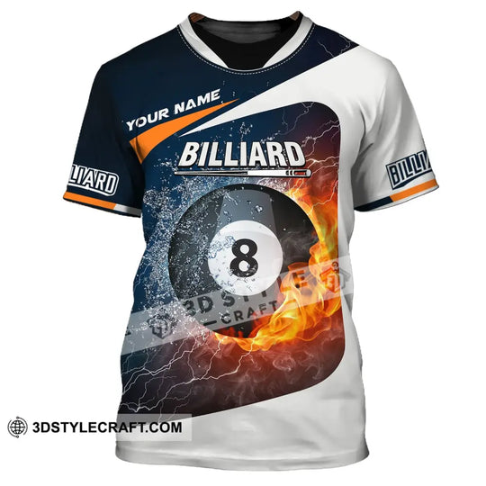 Unisex Shirt - Custom Name Shirt, Billiards Balls Number 8 style option 2