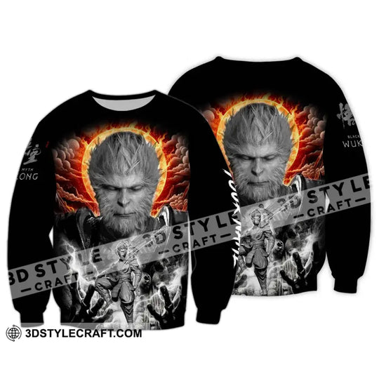 Unisex Shirt - Custom Name Black Myth Wukong Shirt Focus style option 4