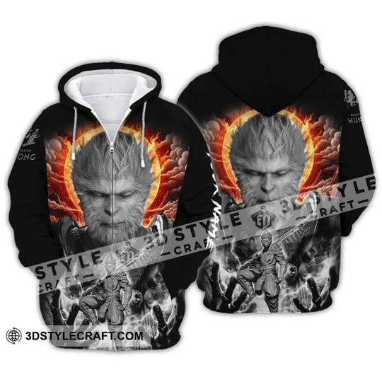 Unisex Shirt - Custom Name Black Myth Wukong Shirt Focus style option 2