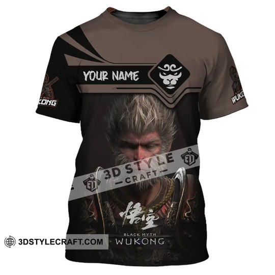 Unisex Shirt, Custom Name Black Myth Wukong Shirt, Black Myth Wukong Polo Long Sleeve, Gift for Game Lover style option 2