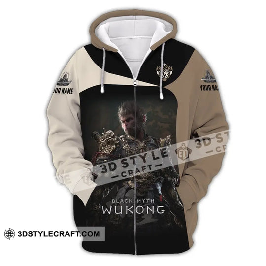 Unisex Shirt, Custom Name Black Myth Wukong Shirt, Black Myth Wukong Polo Long Sleeve, Gift for Game Lover style option 3