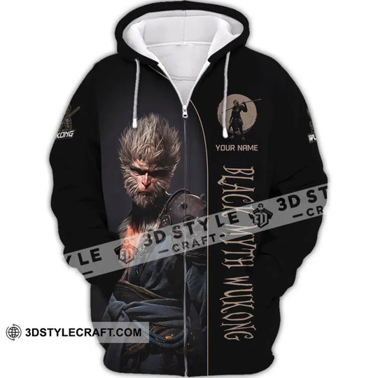 Unisex Shirt, Custom Name Black Myth Wukong Shirt, Wukong T-Shirt Hoodie Long Sleeve Shirt style option 3