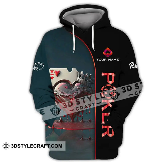 Unisex Shirt - Custom Name Shirt - Blood Heart Poker Shirt style option 3