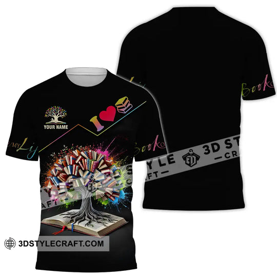 Unisex Shirt - Custom Name Shirt Book Tree style option 2