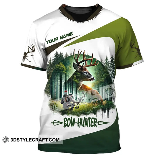 Unisex Shirt, Custom Name Bow Hunter Shirt, Hunter Hoodie Shirt Polo Long Sleeve Shirt style option 2