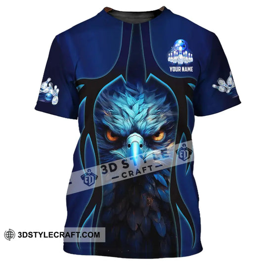 Unisex Shirt - Custom Name Shirt - Bowling Blue Eagle style option 2