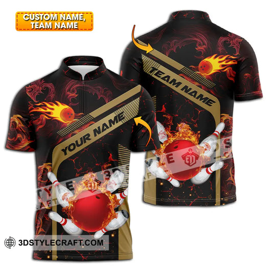 Unisex Shirt - Custom Name Shirt Bowling Player style option 1