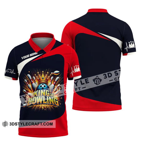 Unisex Shirt, Custom Name Bowling Shirt, Bowling Polo Long Sleeve Shirt, Bowling Gift style option 4