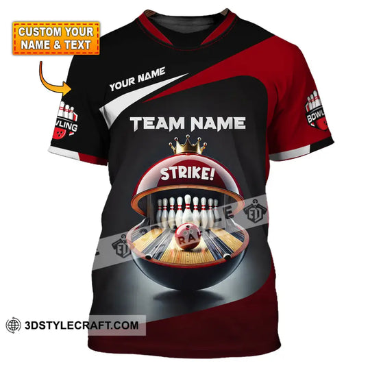 Unisex Shirt, Custom Name Bowling Shirt, Bowling Polo Long Sleeve, Bowling T-Shirt style option 1