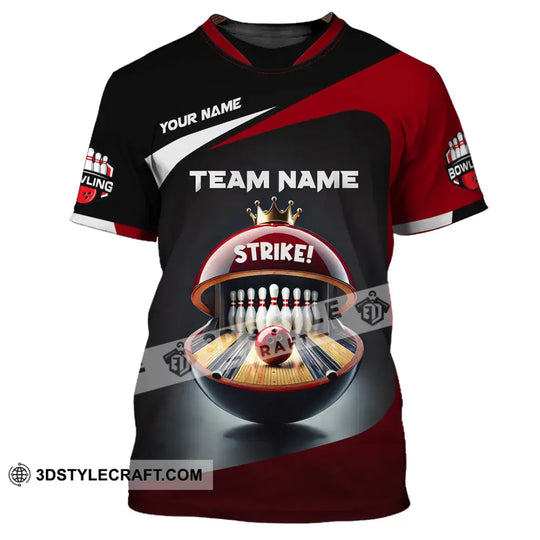 Unisex Shirt, Custom Name Bowling Shirt, Bowling Polo Long Sleeve, Bowling T-Shirt style option 2