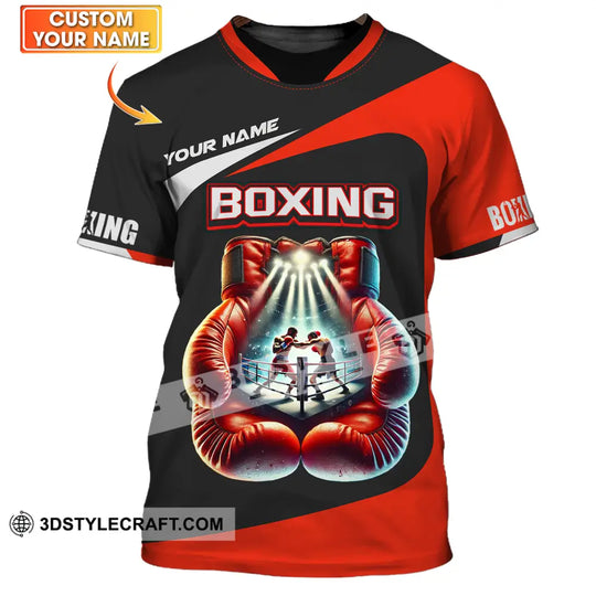 Unisex Shirt - Custom Name Boxing Shirt, Boxing Gloves style option 1