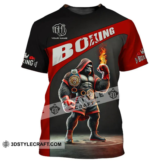 Unisex Shirt, Custom Name Boxing Shirt, Boxing Long Sleeve, Boxing T-Shirt style option 2