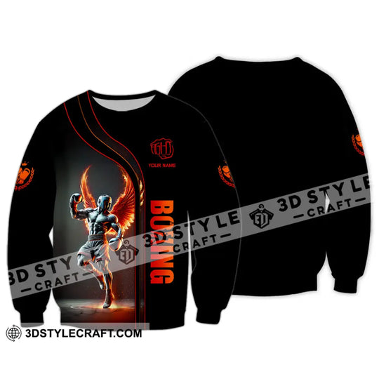 Unisex Shirt, Custom Name Boxing Shirt, Boxing Long Sleeve, Boxing T-Shirt style option 4