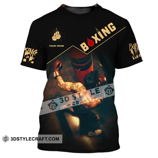 Unisex Shirt, Custom Name Boxing Shirt, Boxing Long Sleeve, Boxing T-Shirt style option 2