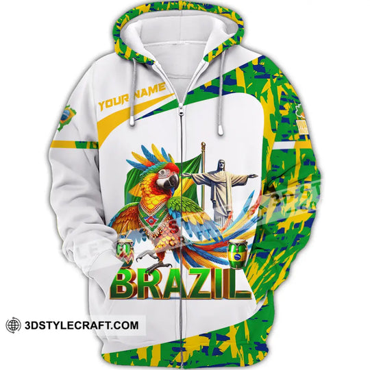 Unisex Shirt, Custom Name Brazil Shirt, Gift for Brazil Lover style option 3