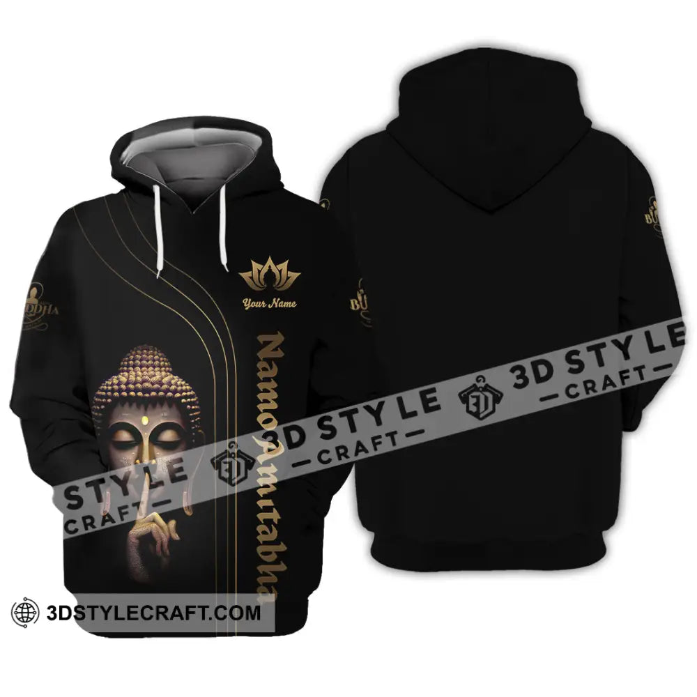 Unisex Shirt Custom Name Buddha Polo Long Sleeve Buddhist Gift Hoodie / S T-Shirt
