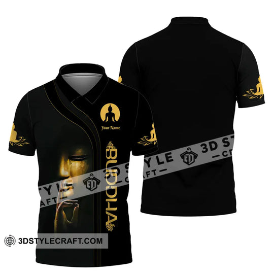 Unisex Shirt, Custom Name Buddha Shirt, Buddha  Polo Long Sleeve, Buddhist T-Shirt style option 4