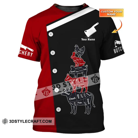 Unisex Shirt, Custom Name Butcher Shirt, Gift For Butcher, Meat Butcher T-Shirt style option 1