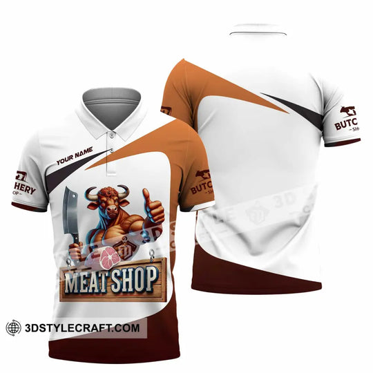 Unisex Shirt, Custom Name Butcher Shirt, Meat Shop T-Shirt style option 4