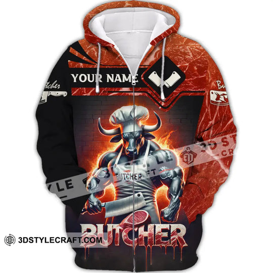 Unisex Shirt, Custom Name Butcher T-Shirt, Butcher Hoodie Long Sleeve Shirt, Butcher Gift style option 3