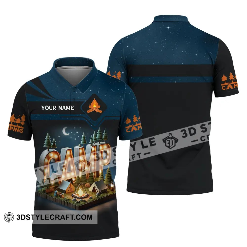 Unisex Shirt Custom Name Camping Gift For Lover Polo / S T-Shirt