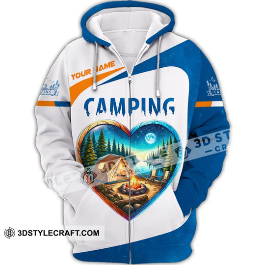 Unisex Shirt, Custom Name Camping Shirt, Camping Polo Long Sleeve, Camping Love T-Shirt style option 3