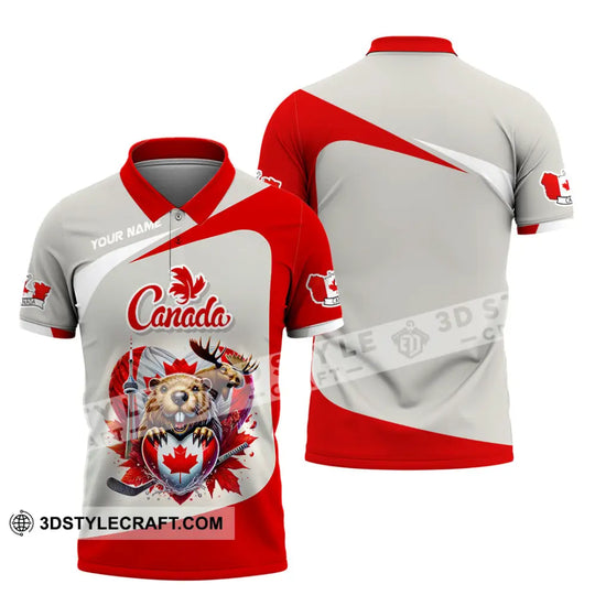 Unisex Shirt, Custom Name Canada Shirt, Canada Lover Polo Long Sleeve Shirt, Canadian Gift style option 4