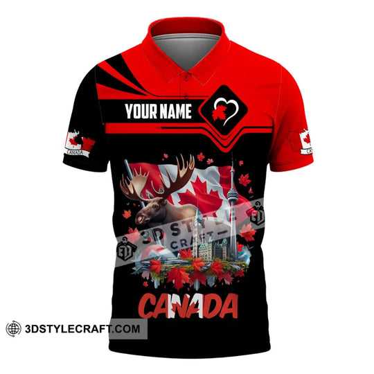 Unisex Shirt, Custom Name Canada Shirt, Canada Polo Long Sleeve, Canada Gift style option 4