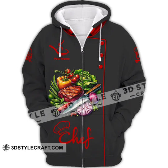 Unisex Shirt, Custom Name Chef Shirt, Chef Apparel, Gift for Cooking Lovers, Shirt for Chefs style option 3