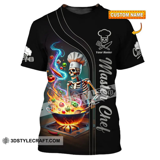 Unisex Shirt, Custom Name Chef Shirt, Chef Apparel, Chef Polo Long Sleeve, Cooking Love T-Shirt style option 1